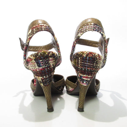 Chanel Tweed Lizard Pumps