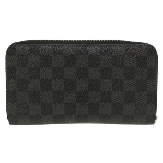 LOUIS VUITTON Damier Graphite Zippy Organizer Wallet Trunk N63182 LV Auth 34100