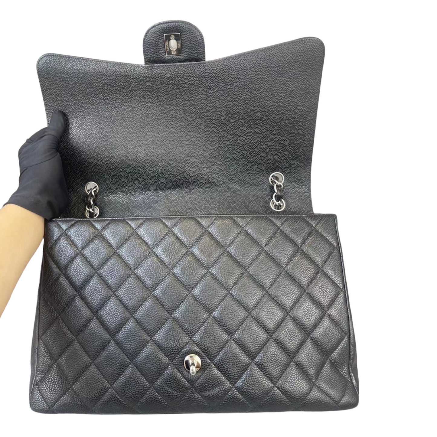 Single Flap Maxi Caviar SHW