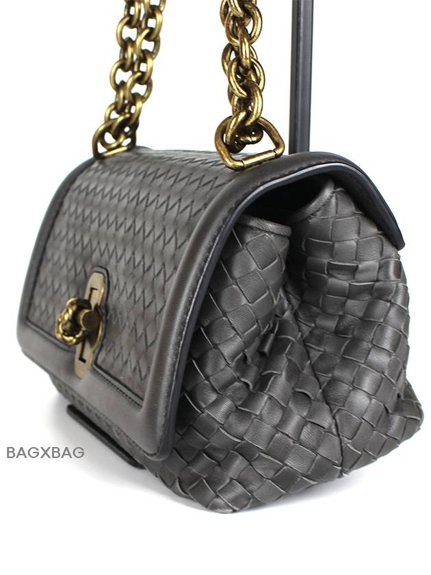 Luxury Bottega Veneta BT Knot Chain Olympia Bag Gray BT42BG001