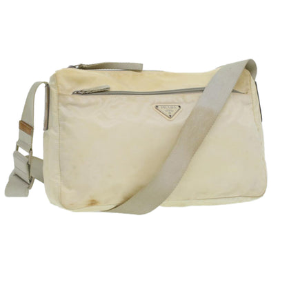 Prada Shoulder Bag Nylon Cream  34363