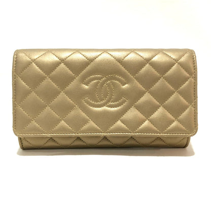 CHANEL Long Wallet Purse A80108 lambskin Gold type CC COCO Mark logo Wallet Women