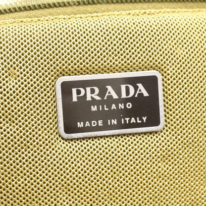 Prada Shoulder Bag Canvas Beige  34395