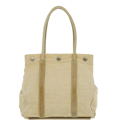 Prada Shoulder Bag Canvas Beige  34395