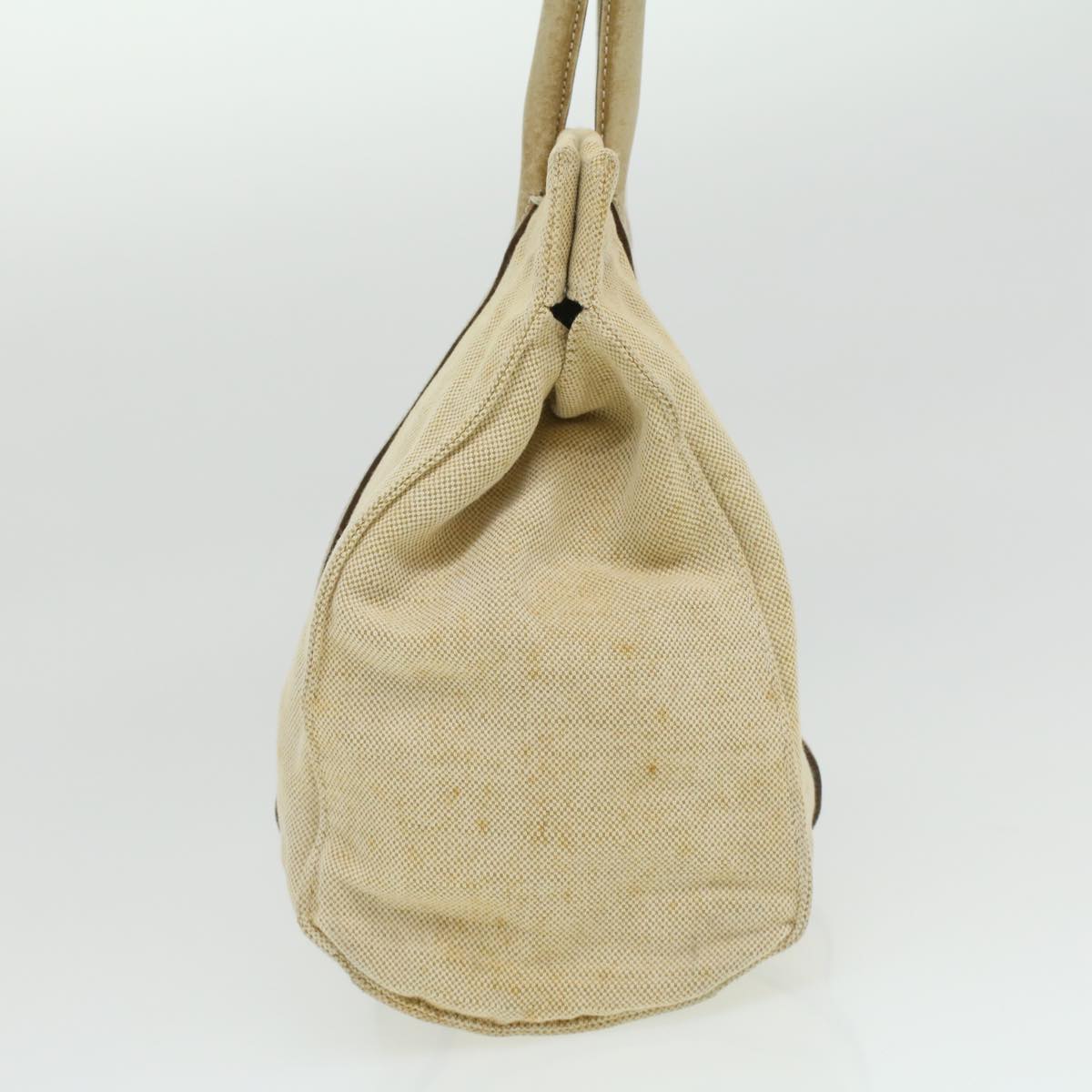 Prada Shoulder Bag Canvas Beige  34395