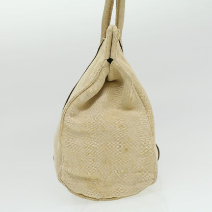 Prada Shoulder Bag Canvas Beige  34395