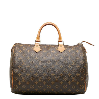 Louis Vuitton Monogram Speed 35 Handbag M41107 Brown PVC Leather  Louis Vuitton