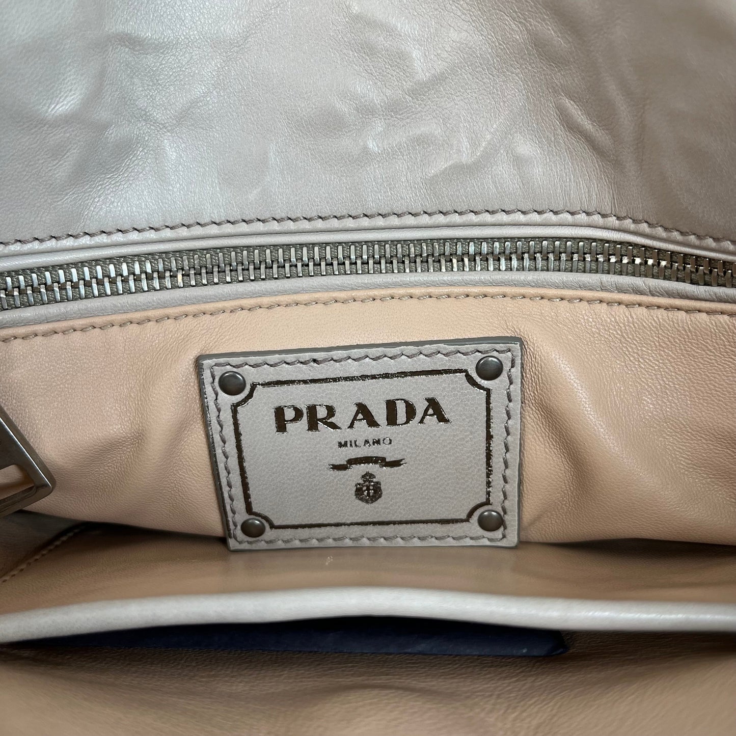 Prada Nappa Antique Stitched Pomice Shoulder Bags