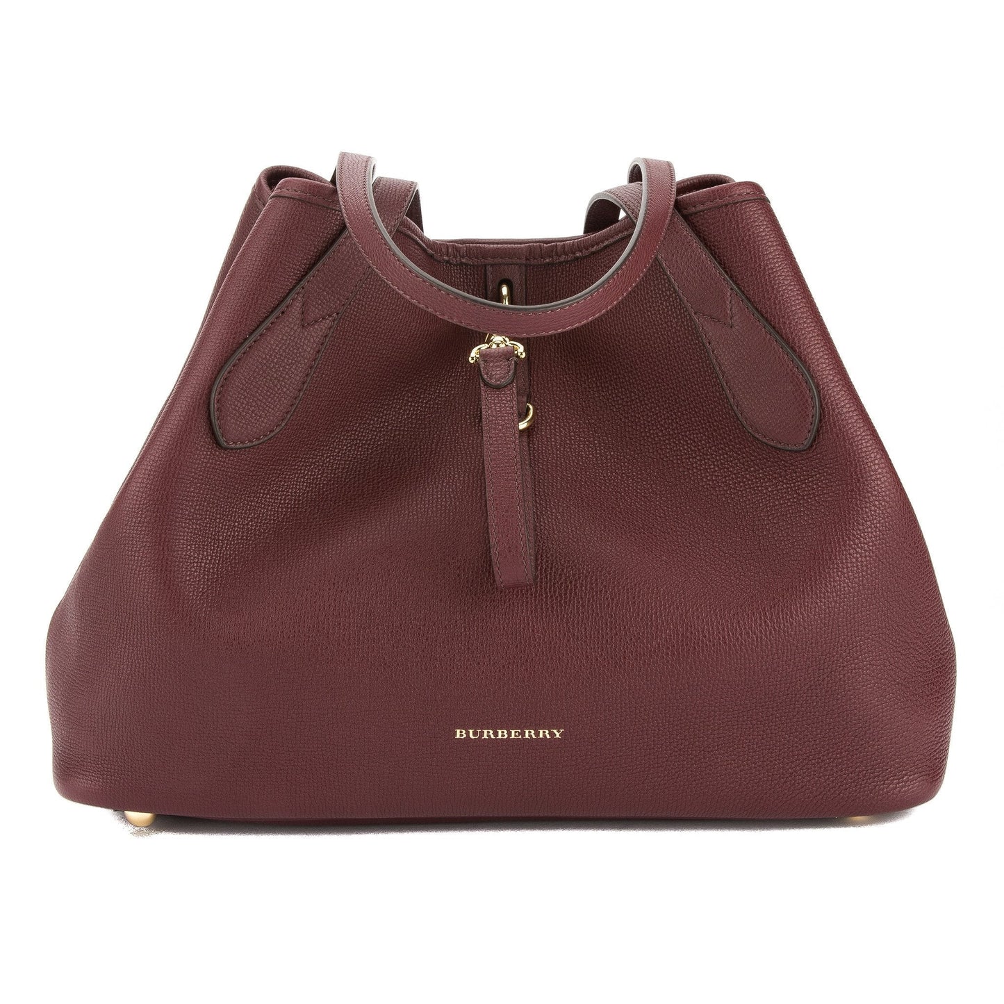 Burbe**y Mahogany Red Grainy Leather Medium Tote Bag (New with Tags)