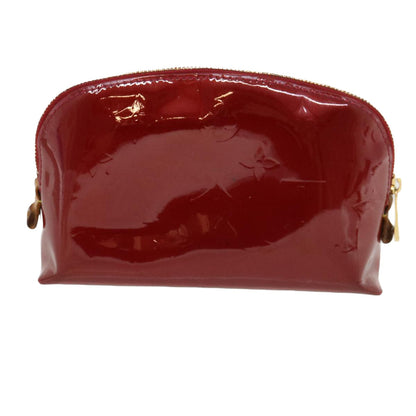 LOUIS VUITTON Monogram Vernis Pochette Cosmetic Pouch Red M90172 LV 34575