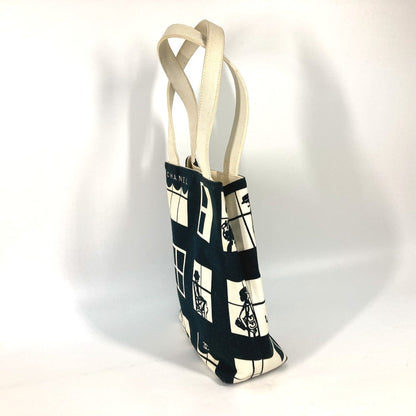 CHANEL Tote Bag Canvas / leather black window Women Used