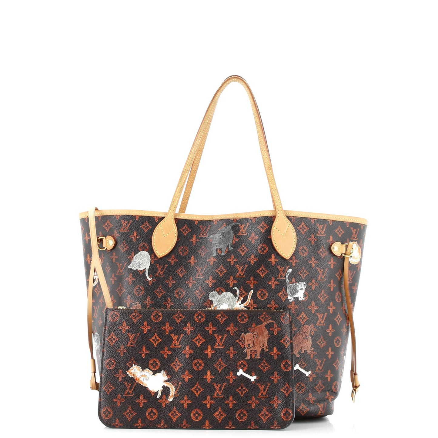 Neverfull NM Tote Limited Edition Grace Coddington Catogram Canvas MM
