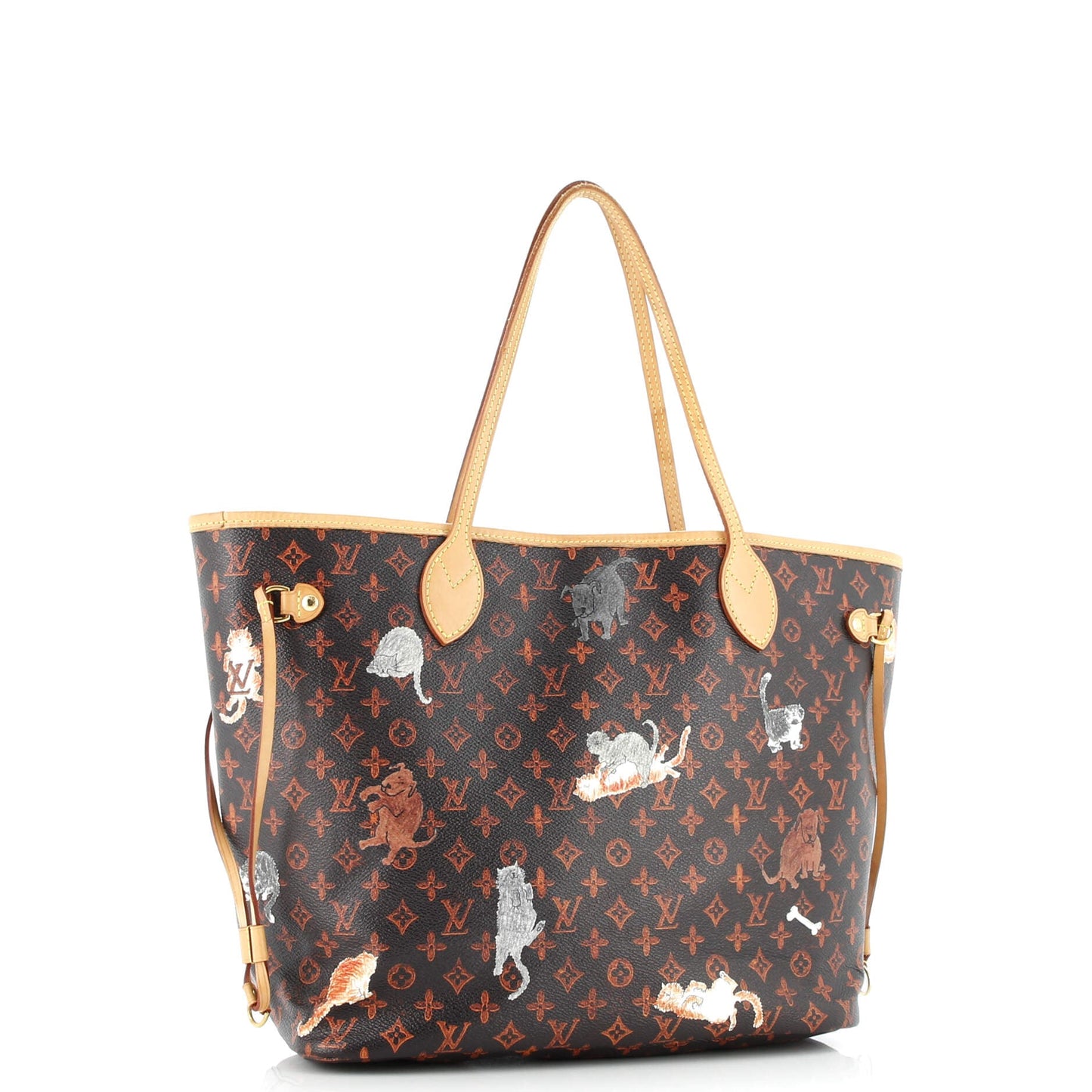 Neverfull NM Tote Limited Edition Grace Coddington Catogram Canvas MM