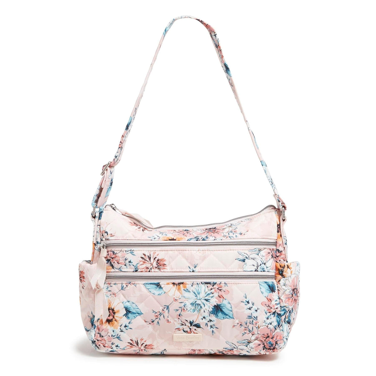 Triple Zip Shoulder Bag-Peach Blossom Bouquet-Image 2-Vera Bradley