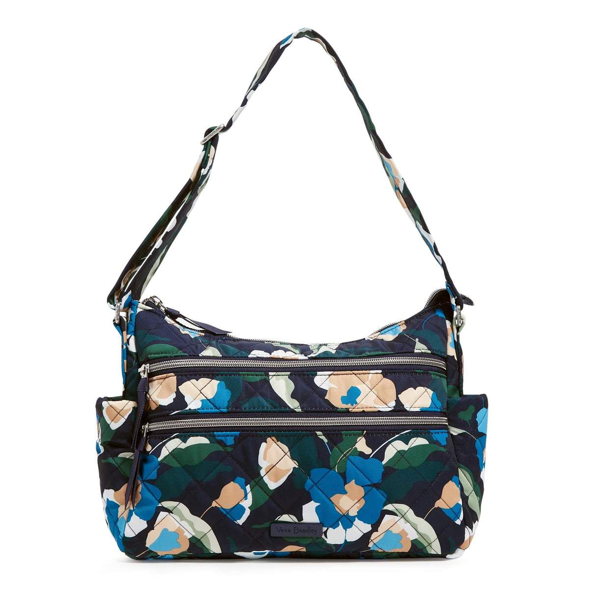 Triple Zip Shoulder Bag-Immersed Blooms-Image 1-Vera Bradley