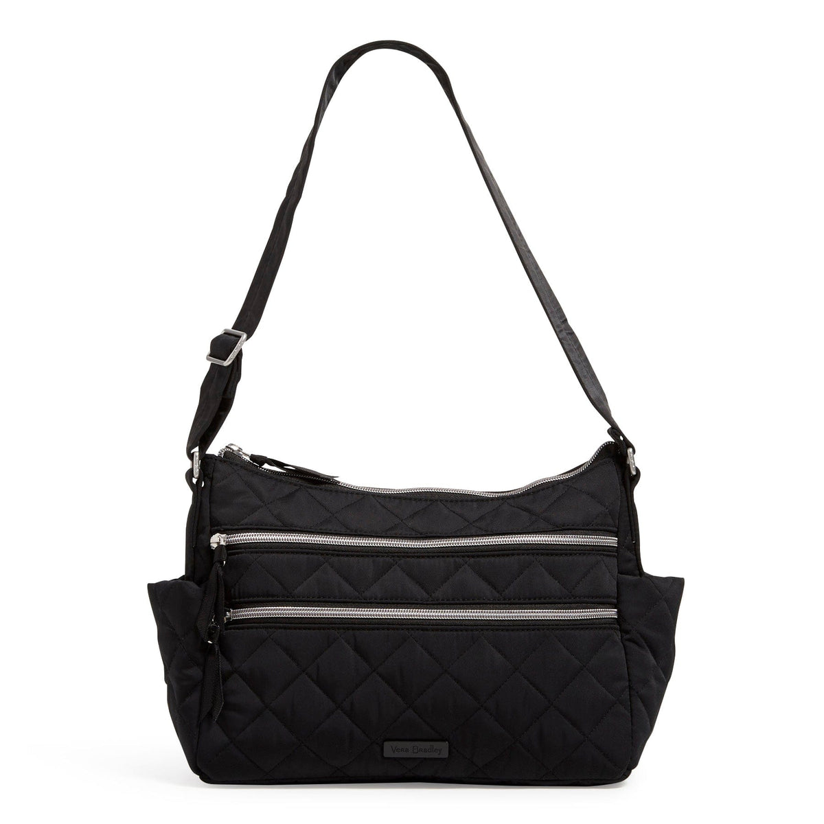 Triple Zip Shoulder Bag-Black-Image 1-Vera Bradley