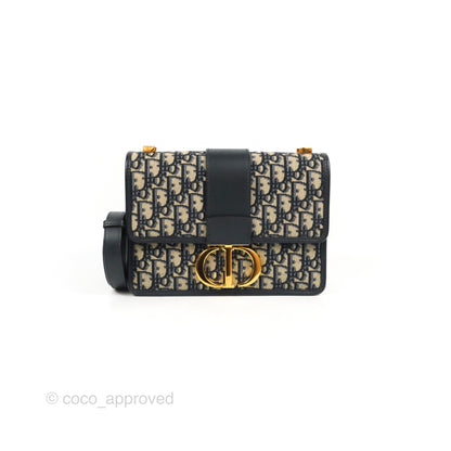 Dior 30 Montaigne Bag Blue Dior Oblique Jacquard