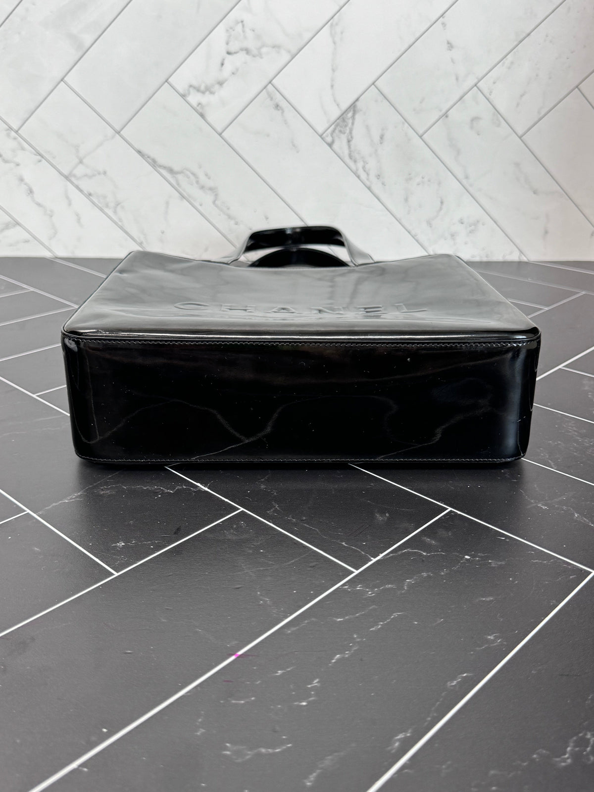 Chanel Black Patent Leather Shoulder Bag