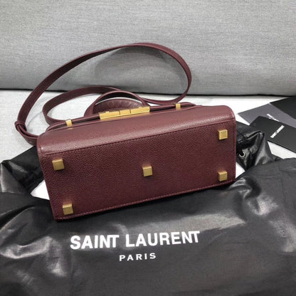 Yves Saint Laurent Manhattan Nano Shopping Bag In Box Burgundy