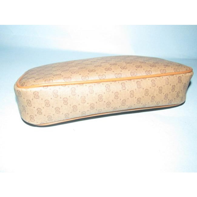 Gucci Vintage Purses Brown Patent Gg Canvas Clutch