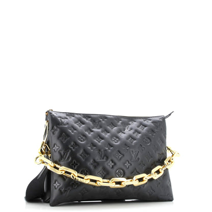 Coussin Bag Monogram Embossed Lambskin MM
