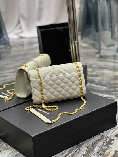 Yves Saint Laurent Small Bag White In Mix Matelasse