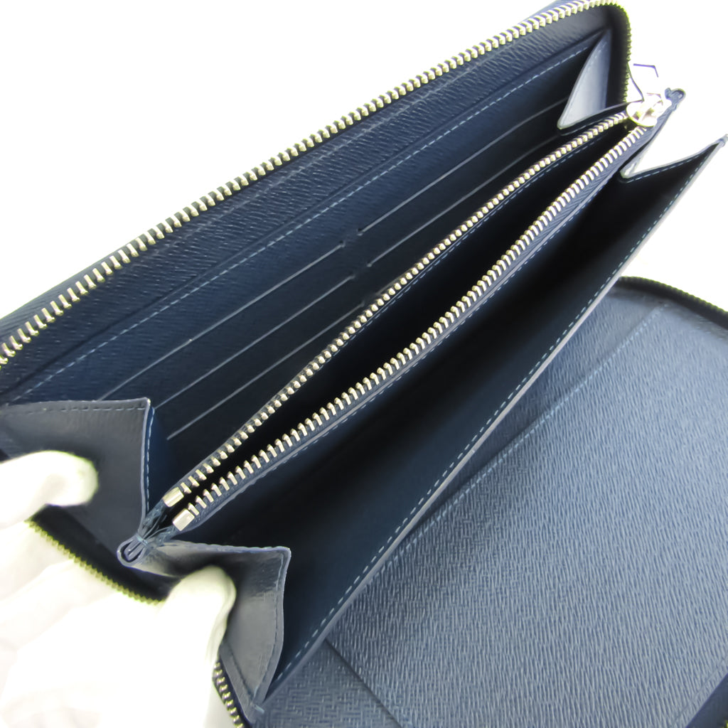 Louis Vuitton Navy Leather Zippy organizer wallet accessories