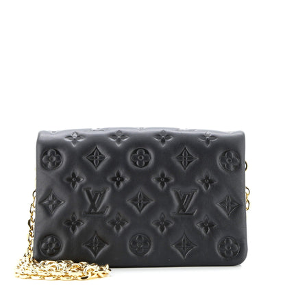 Coussin Pochette Monogram Embossed Lambskin