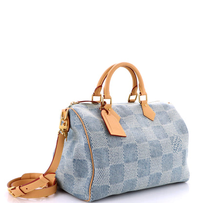 Speedy Bandouliere Bag Damier 3D Denim 40