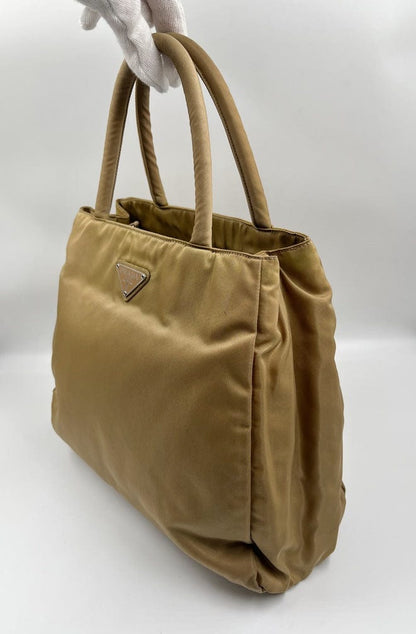 Prada Nylon Tote - Beige