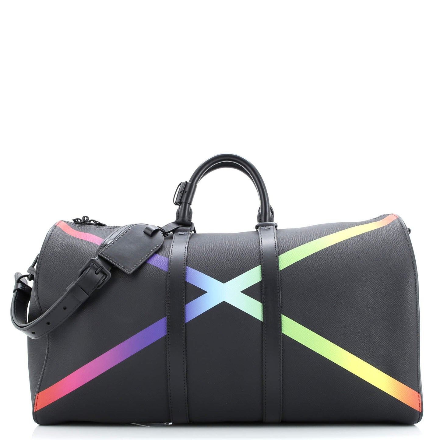 Keepall Bandouliere Bag Rainbow Taiga Leather 50