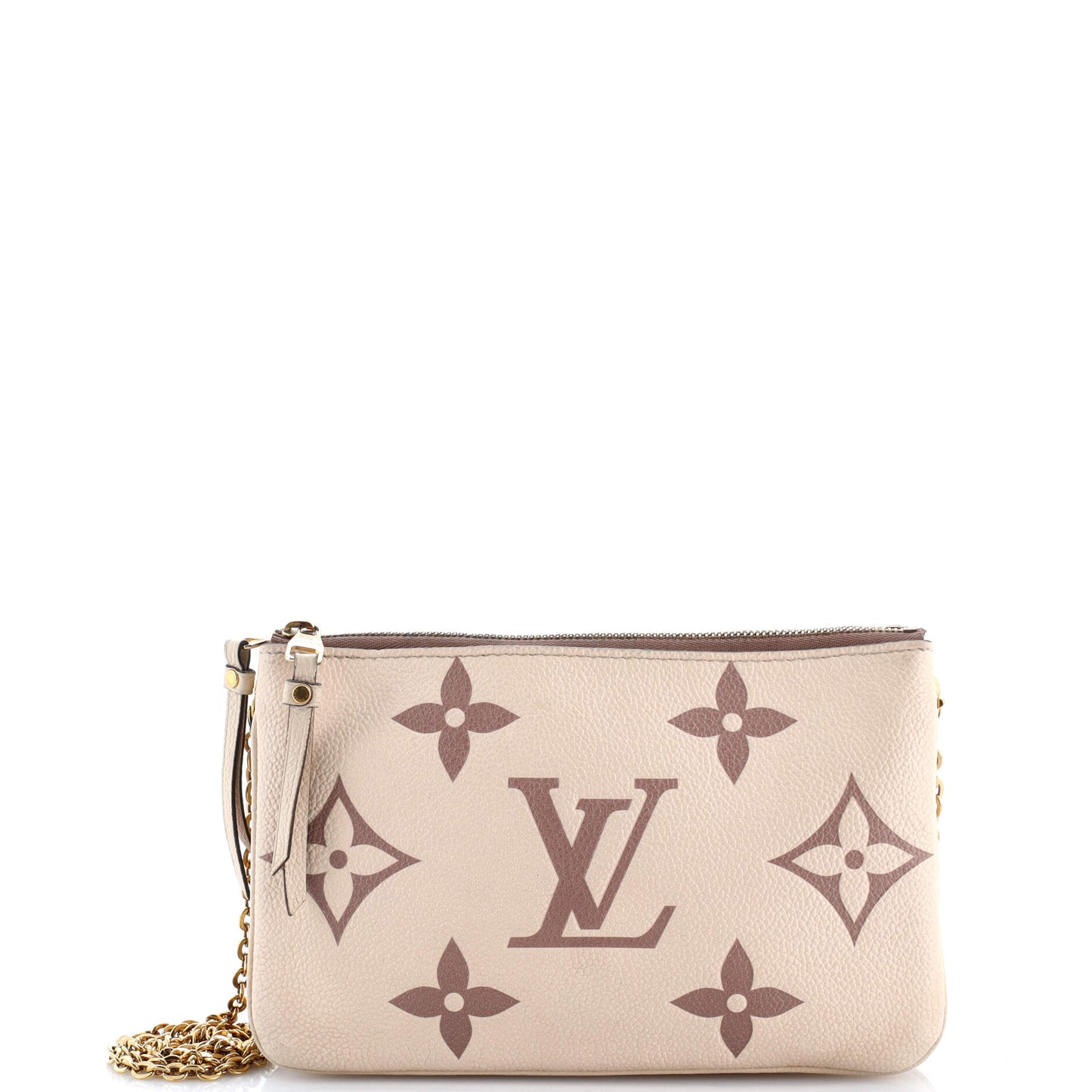 Double Zip Pochette Bicolor Monogram Empreinte Giant