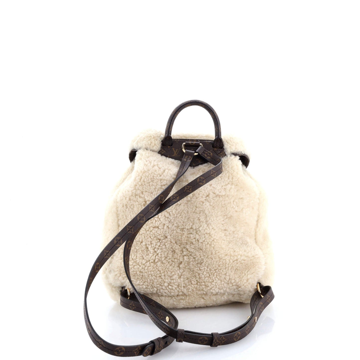 LV Ski Backpack Shearling and Monogram Canvas