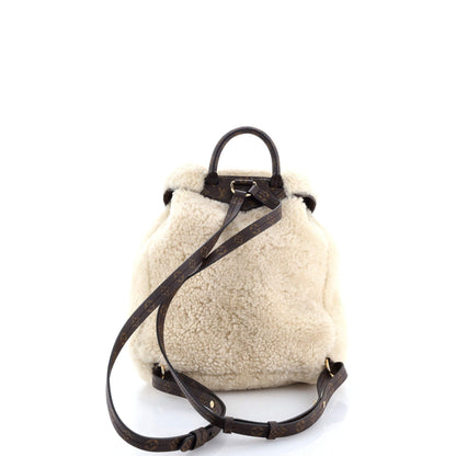 LV Ski Backpack Shearling and Monogram Canvas