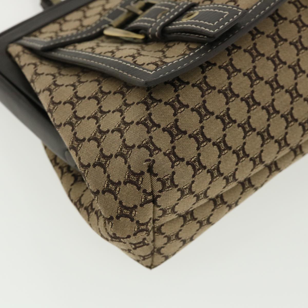 Celine Paris Macadam Canvas Hand Bag Beige  35578