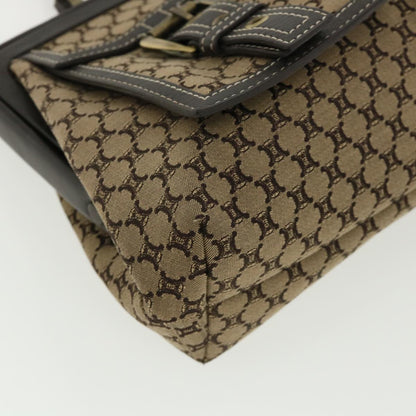 Celine Paris Macadam Canvas Hand Bag Beige  35578