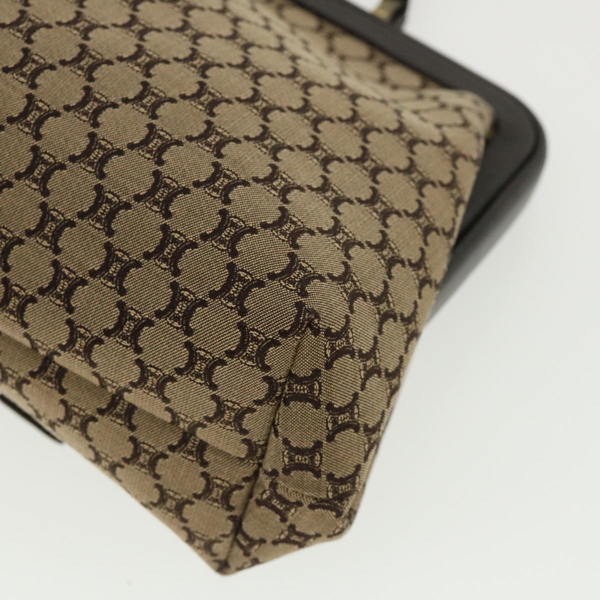 Celine Paris Macadam Canvas Hand Bag Beige  35578