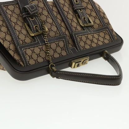 Celine Paris Macadam Canvas Hand Bag Beige  35578