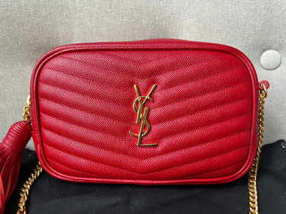 Yves Saint Laurent (YSL) Red Mini Lou Camera Bag