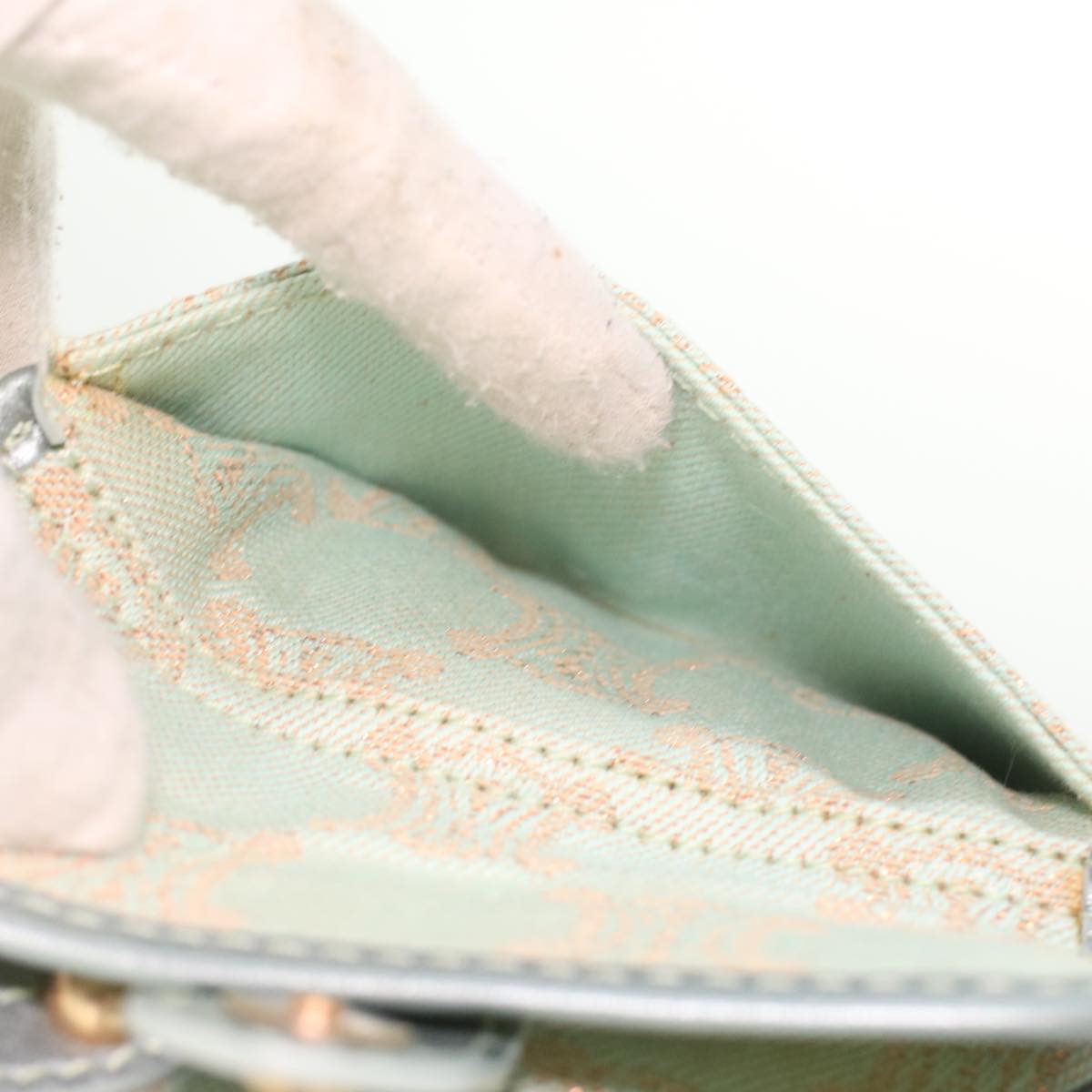 Celine Paris Macadam Canvas Shoulder Bag Light Blue  35668