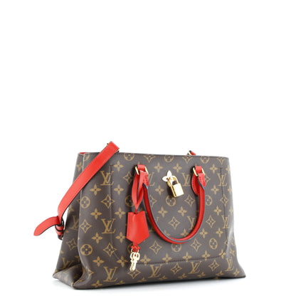 Flower Tote Monogram Canvas with Leather