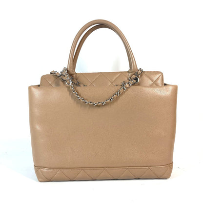 CHANEL Tote Bag Caviar skin beige CC COCO Mark