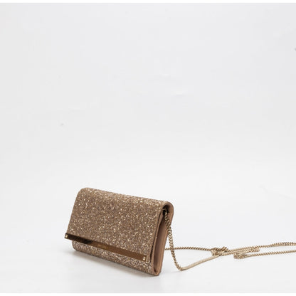 Jimmy Choo Glitter Fabric Milla Chain Wallet