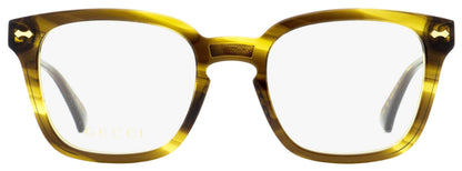 Gucci Unisex Rectangular Eyeglasses GG0184O 010 Brown Melange 50mm