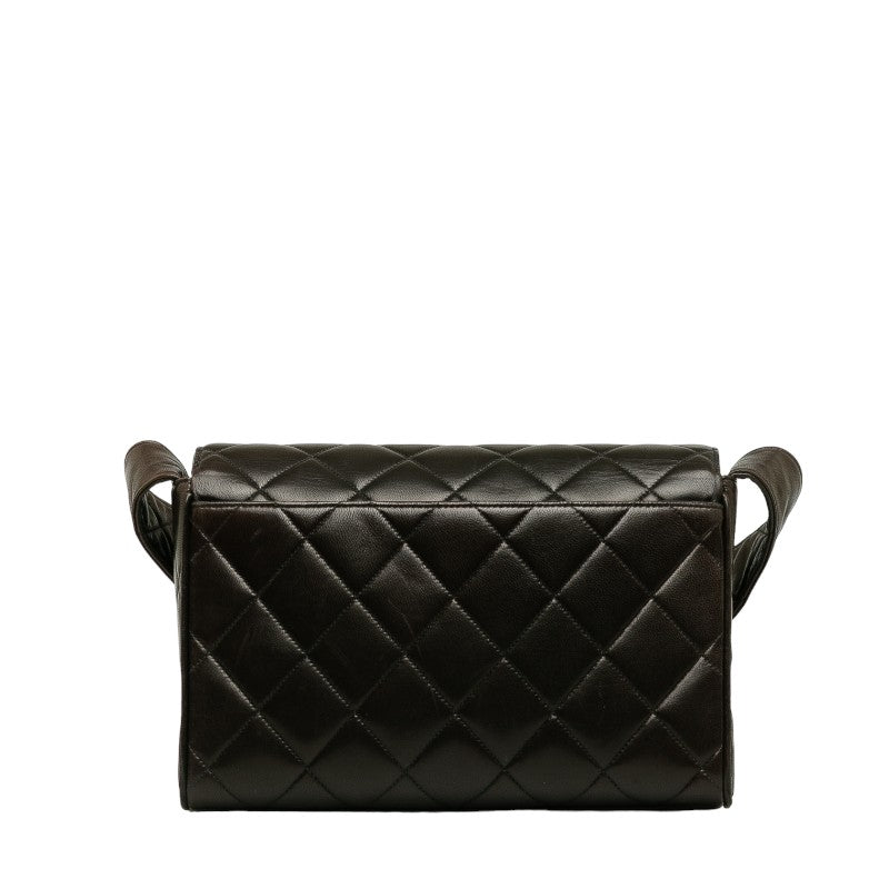 Chanel mattresses Cocomark sloping shoulder bag brown ram s ladies CHANEL