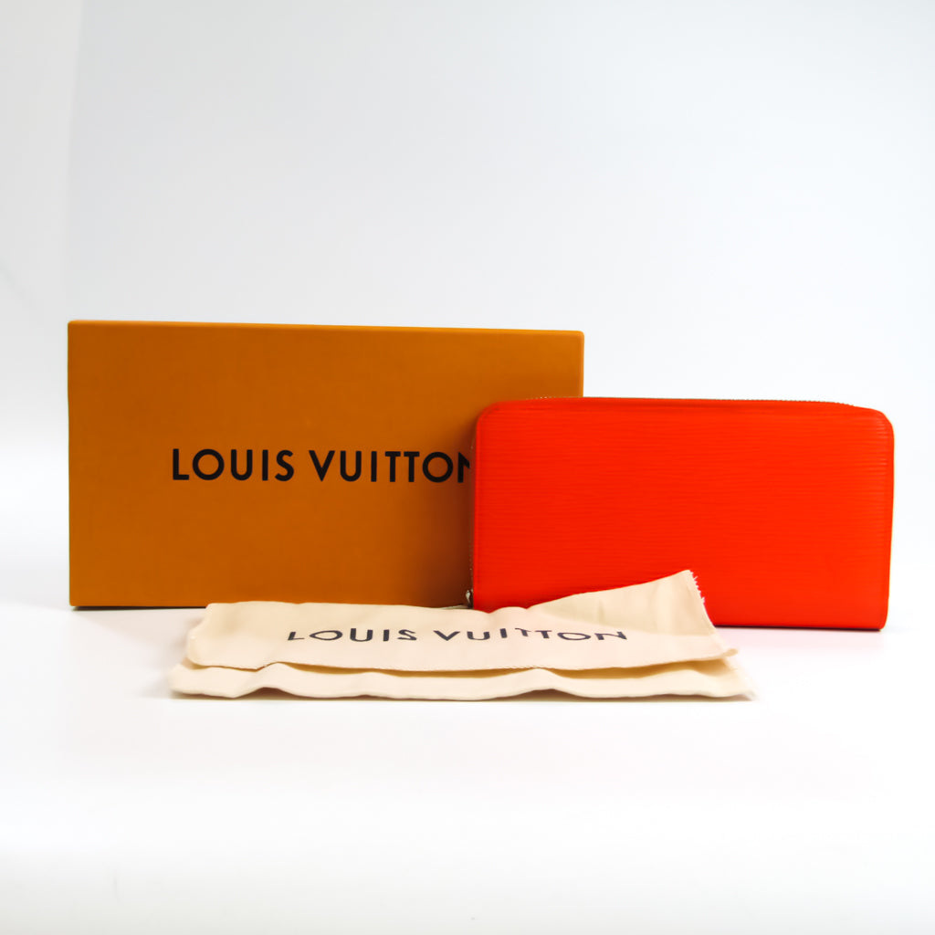 Louis Vuitton Orange Leather Zippy wallet wallet accessories