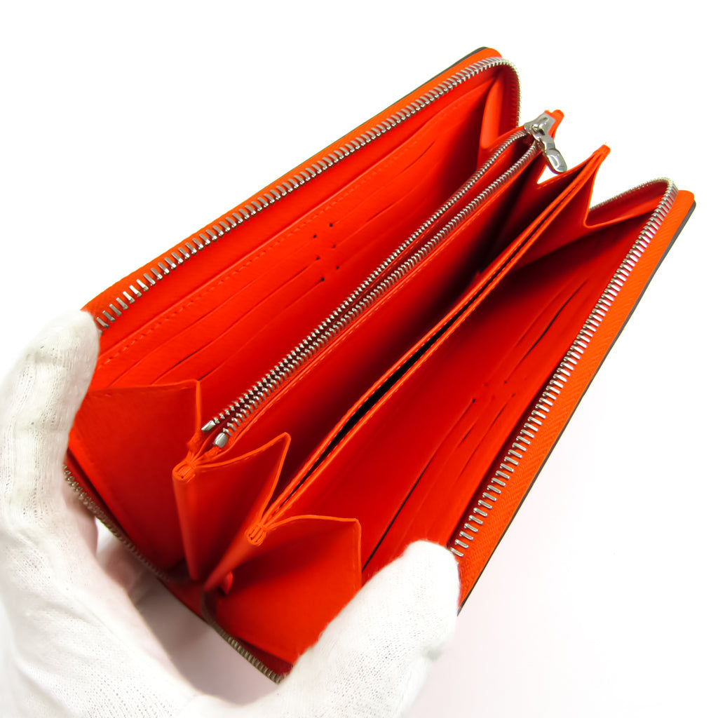 Louis Vuitton Orange Leather Zippy wallet wallet accessories