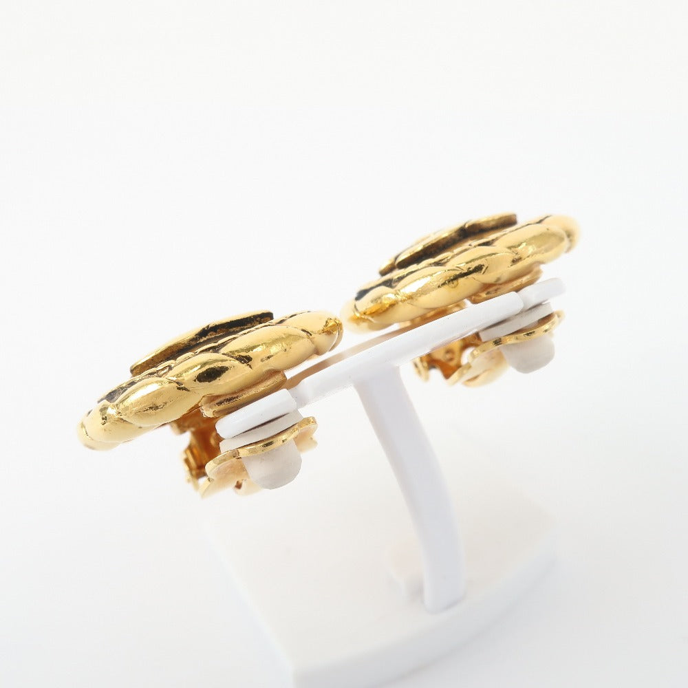 CHANEL Earring Plated Gold bronze vintage COCO Mark Women Used