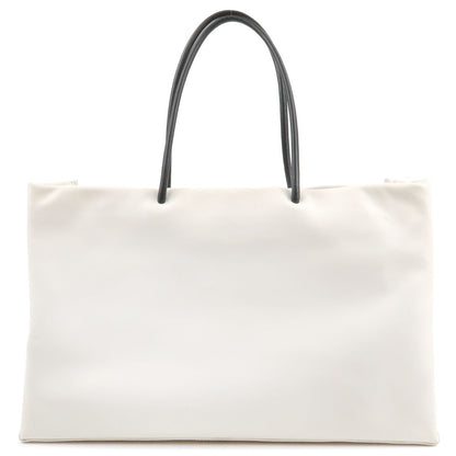 CHANEL Essential Tote Bag Calf Skin Large White A46882