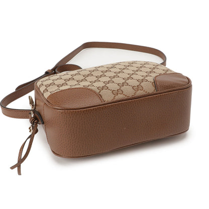 Gucci Jacquard x Leather Beige Brown